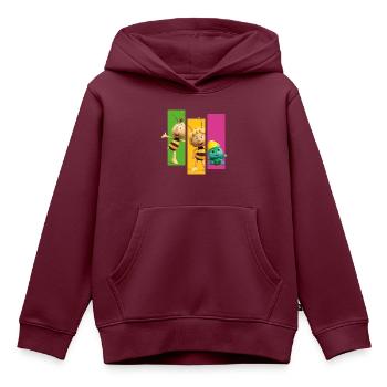 Die Biene Maja 3 Film Mit Willi Und Smoosh Kacheln - Kinder Premium Organic Hoodie - Burgunderrot - Vorne - AI Model Kid Female (0cm)