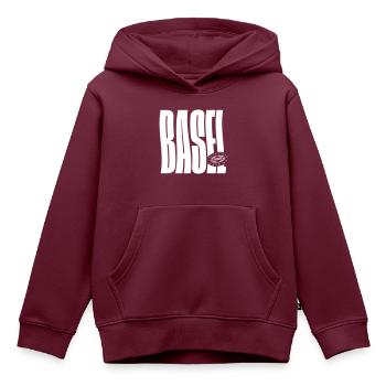 Basel - Kinder Premium Organic Hoodie - Burgunderrot - Vorne - AI Model Kid Female (0cm)