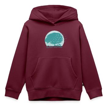 Ostwind Aris Ankunft Mond, Baum und Vögel türkis - Kinder Premium Organic Hoodie - Burgunderrot - Vorne - AI Model Kid Female (0cm)