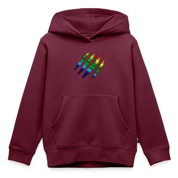 Rainbow Scratch Track - Kinder Premium Organic Hoodie - Burgunderrot - Vorne - AI Model Kid Female (0cm)