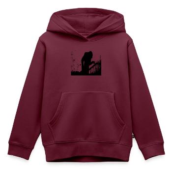 nosferatu - Kinder Premium Organic Hoodie - Burgunderrot - Vorne - AI Model Kid Female (0cm)