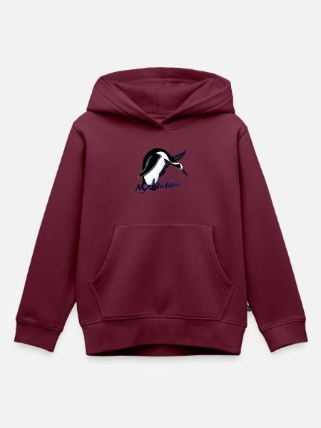 Vogelpinguin - Kinder Premium Organic Hoodie - Burgunderrot