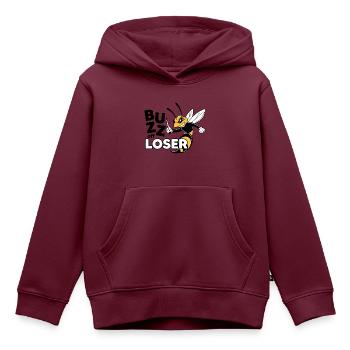 Biene und Verlierer - Kinder Premium Organic Hoodie - Burgunderrot - Vorne - AI Model Kid Female (0cm)