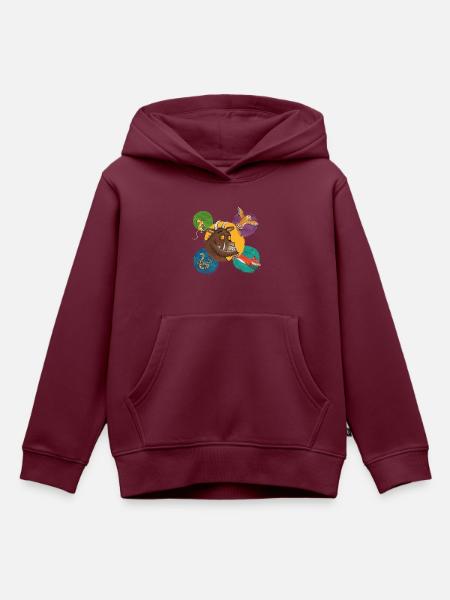 Der Grüffelo Freunde Kachel - Kinder Premium Organic Hoodie - Burgunderrot