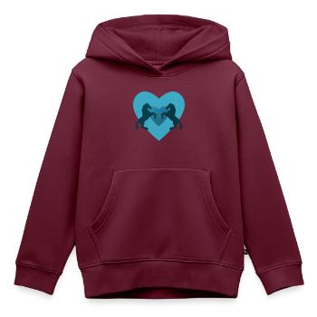 Pferd Pferde Reiten Reitsport Pony Western - Kinder Premium Organic Hoodie - Burgunderrot - Vorne - AI Model Kid Female (0cm)