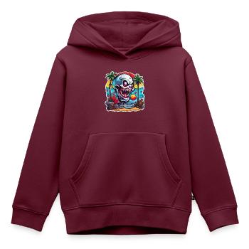Vampir / Dracula / Blutsauger / Halloween / Mythos - Kinder Premium Organic Hoodie - Burgunderrot - Vorne - AI Model Kid Female (0cm)