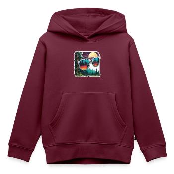 Sonnenbrille / Reflektion / Wald / Spiegelung - Kinder Premium Organic Hoodie - Burgunderrot - Vorne - AI Model Kid Female (0cm)