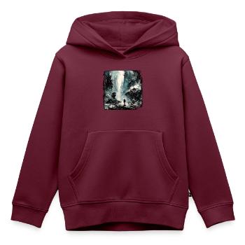 Apocalypse / Weltuntergang / Zerstörung / Anarchie - Kinder Premium Organic Hoodie - Burgunderrot - Vorne - AI Model Kid Female (0cm)