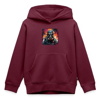 Apocalypse / Weltuntergang / Zerstörung / Anarchie - Kinder Premium Organic Hoodie - Burgunderrot - Vorne - AI Model Kid Female (0cm)