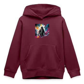 Apocalypse / Weltuntergang / Zerstörung / Anarchie - Kinder Premium Organic Hoodie - Burgunderrot - Vorne - AI Model Kid Female (0cm)