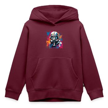 Apocalypse / Weltuntergang / Zerstörung / Anarchie - Kinder Premium Organic Hoodie - Burgunderrot - Vorne - AI Model Kid Female (0cm)