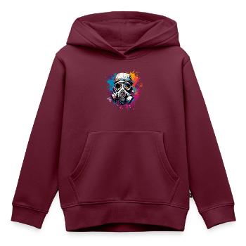Apocalypse / Weltuntergang / Zerstörung / Anarchie - Kinder Premium Organic Hoodie - Burgunderrot - Vorne - AI Model Kid Female (0cm)