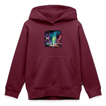 Apocalypse / Weltuntergang / Zerstörung / Anarchie - Kinder Premium Organic Hoodie - Burgunderrot - Vorne - AI Model Kid Female (0cm)