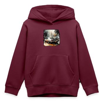 Apocalypse / Weltuntergang / Zerstörung / Anarchie - Kinder Premium Organic Hoodie - Burgunderrot - Vorne - AI Model Kid Female (0cm)