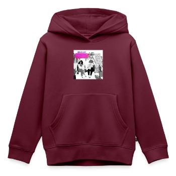 Worlds best friends: Unzertrennlich! - Kinder Premium Organic Hoodie - Burgunderrot - Vorne - AI Model Kid Female (0cm)