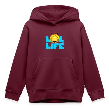Biene Maja Lol Life - Kinder Premium Organic Hoodie - Burgunderrot - Vorne - AI Model Kid Female (0cm)