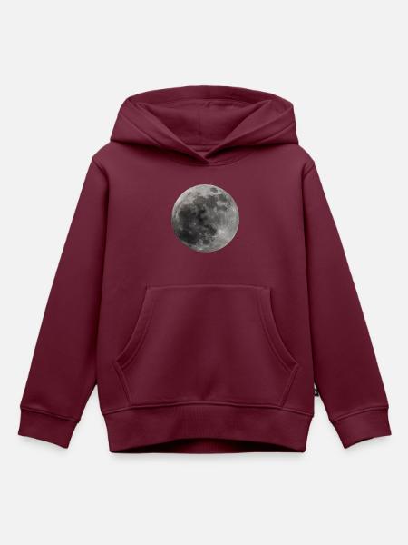 Mond - Kinder Premium Organic Hoodie - Burgunderrot