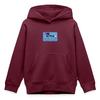 Kasette Retro Kassette - Kinder Premium Organic Hoodie - Burgunderrot - Vorne - AI Model Kid Female (0cm)