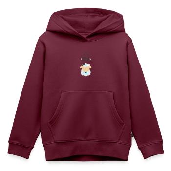 My first Eid - Jungen - Kinder Premium Organic Hoodie - Burgunderrot - Vorne - AI Model Kid Female (0cm)