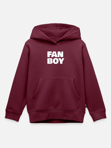 Fan Boy - Kinder Premium Organic Hoodie - Burgunderrot