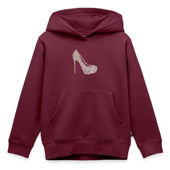 Schuhe - Kinder Premium Organic Hoodie - Burgunderrot - Vorne - AI Model Kid Female (0cm)