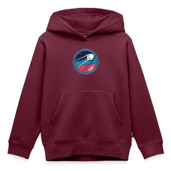 Sputnik UDSSR Sowjetunion Satellit Russland - Kinder Premium Organic Hoodie - Burgunderrot - Vorne - AI Model Kid Female (0cm)