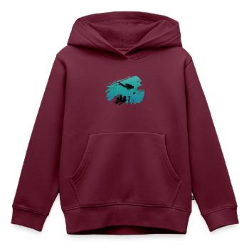 Taucher tauchen - Kinder Premium Organic Hoodie - Burgunderrot - Vorne - AI Model Kid Female (0cm)