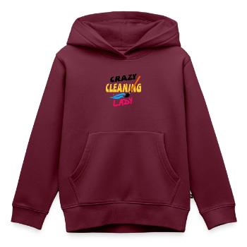 Putzfrau Geschenk - Kinder Premium Organic Hoodie - Burgunderrot - Vorne - AI Model Kid Female (0cm)