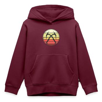 Eisklettern - Kinder Premium Organic Hoodie - Burgunderrot - Vorne - AI Model Kid Female (0cm)
