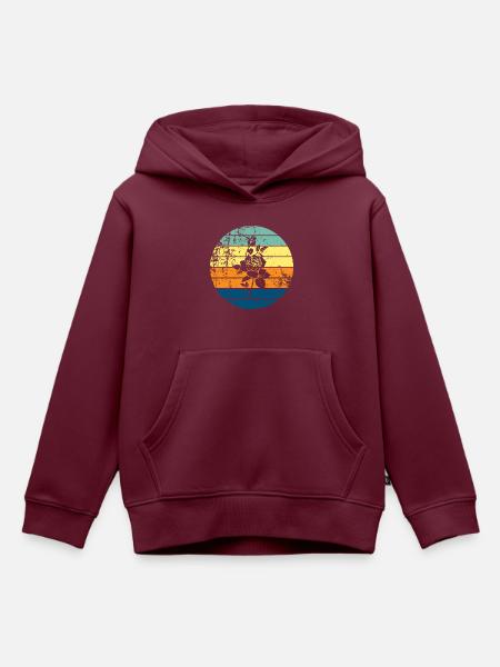 Rose - Kinder Premium Organic Hoodie - Burgunderrot