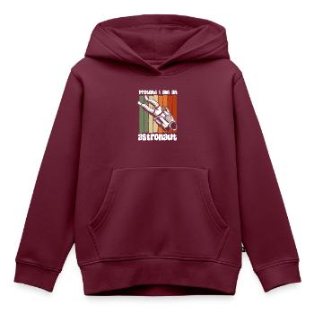 Weltall Logo Raumfahrtschiff Spaceman - Kinder Premium Organic Hoodie - Burgunderrot - Vorne - AI Model Kid Female (0cm)
