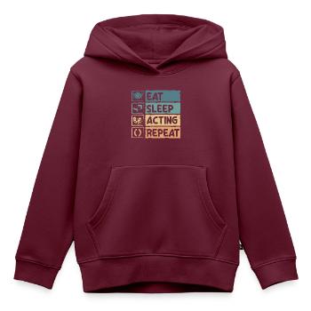 Schauspieler Probe Komödie Oper - Kinder Premium Organic Hoodie - Burgunderrot - Vorne - AI Model Kid Female (0cm)