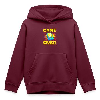 Comicstyle Style Pow! - Kinder Premium Organic Hoodie - Burgunderrot - Vorne - AI Model Kid Female (0cm)
