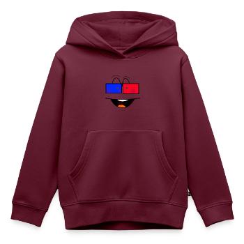 Kino - Kinder Premium Organic Hoodie - Burgunderrot - Vorne - AI Model Kid Female (0cm)