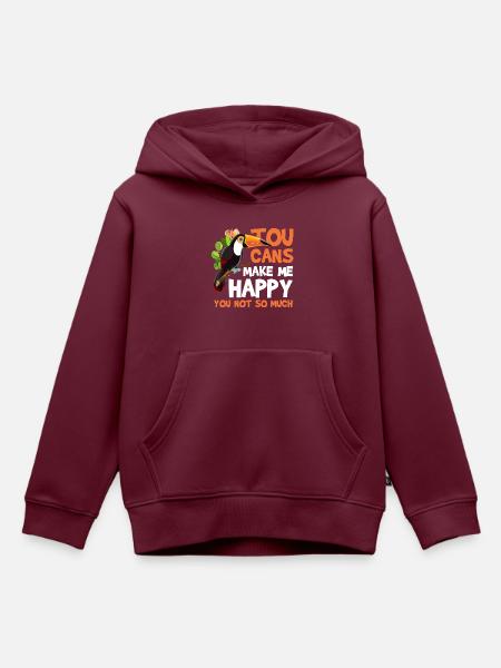 Toucan Tier Exotisch - Kinder Premium Organic Hoodie - Burgunderrot