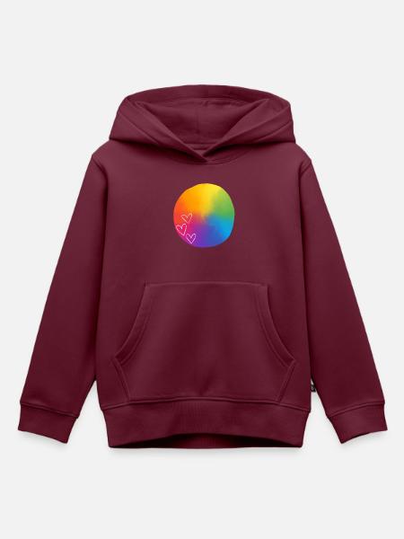 Herzlich erfüllt - Kinder Premium Organic Hoodie - Burgunderrot
