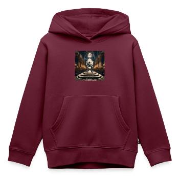 Furzseelen - Hohler Ritter auf Porzellanthron #03 - Kinder Premium Organic Hoodie - Burgunderrot - Vorne - AI Model Kid Female (0cm)