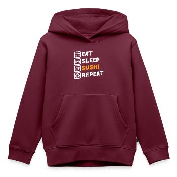Japanisch Essen Lieblingsessen - Kinder Premium Organic Hoodie - Burgunderrot - Vorne - AI Model Kid Female (0cm)