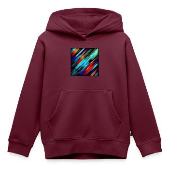 Dunkler Puls - Kinder Premium Organic Hoodie - Burgunderrot - Vorne - AI Model Kid Female (0cm)