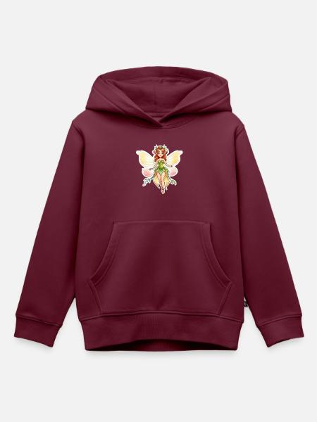 Fee Fantasy Illustration - Kinder Premium Organic Hoodie - Burgunderrot