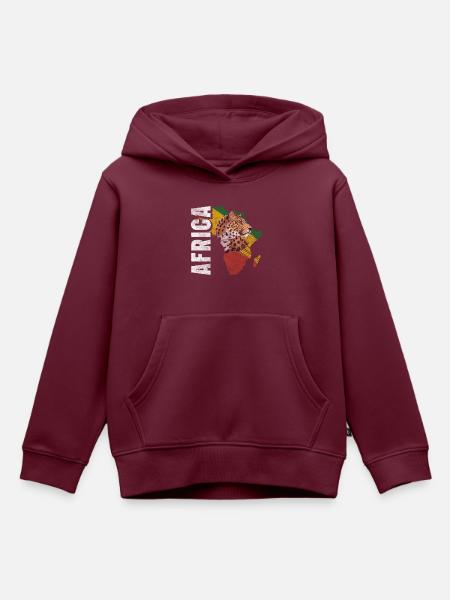 Kultur Tierschutz - Kinder Premium Organic Hoodie - Burgunderrot