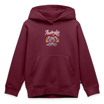 Outback Tourismus Exotisch - Kinder Premium Organic Hoodie - Burgunderrot - Vorne - AI Model Kid Female (0cm)