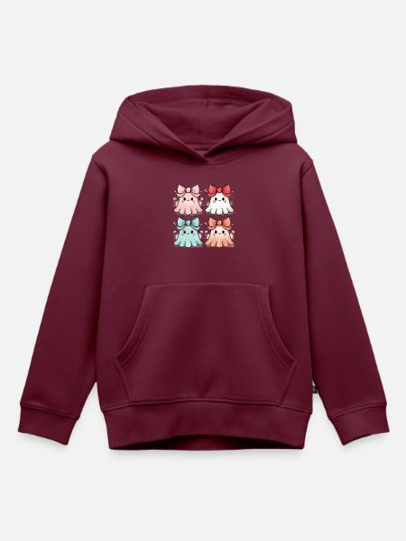 Geister - Kinder Premium Organic Hoodie - Burgunderrot