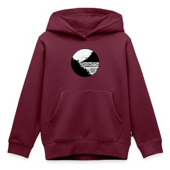 Landschaft, Landschaftlich - Kinder Premium Organic Hoodie - Burgunderrot - Vorne - AI Model Kid Female (0cm)