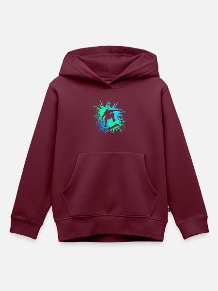 skater - Kinder Premium Organic Hoodie - Burgunderrot