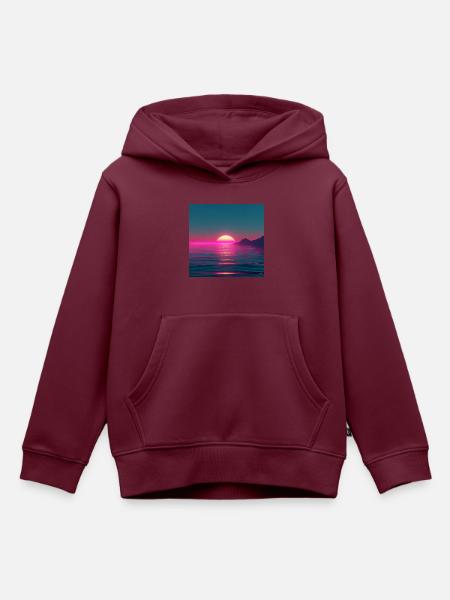 Sun Design - Kinder Premium Organic Hoodie - Burgunderrot