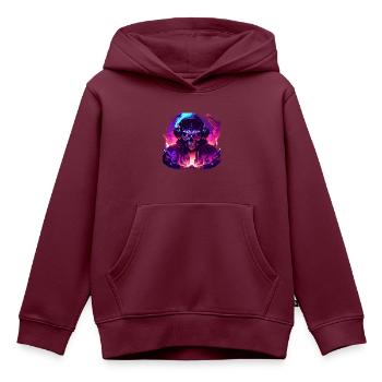 digital death - Kinder Premium Organic Hoodie - Burgunderrot - Vorne - AI Model Kid Female (0cm)