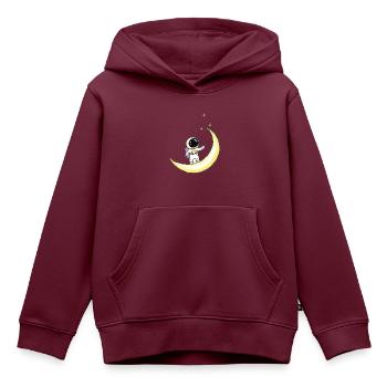 🚀🌙 Träumer Astronaut – Kosmischer Träumer T-Shirt - Kinder Premium Organic Hoodie - Burgunderrot - Vorne - AI Model Kid Female (0cm)