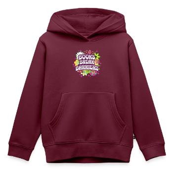 Retro-Satz-Lern-Leselehrer - Kinder Premium Organic Hoodie - Burgunderrot - Vorne - AI Model Kid Female (0cm)