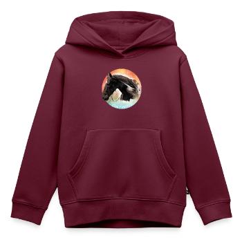 Ostwin Der Große Orkan Ostwind Im Profil - Kinder Premium Organic Hoodie - Burgunderrot - Vorne - AI Model Kid Female (0cm)